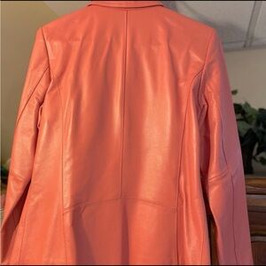 Colebrook pink leather jacket